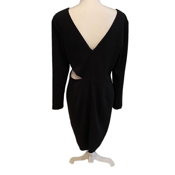 Jay Godfrey Black Asymmetrical Cutout Dress Size 12 - Picture 2 of 6